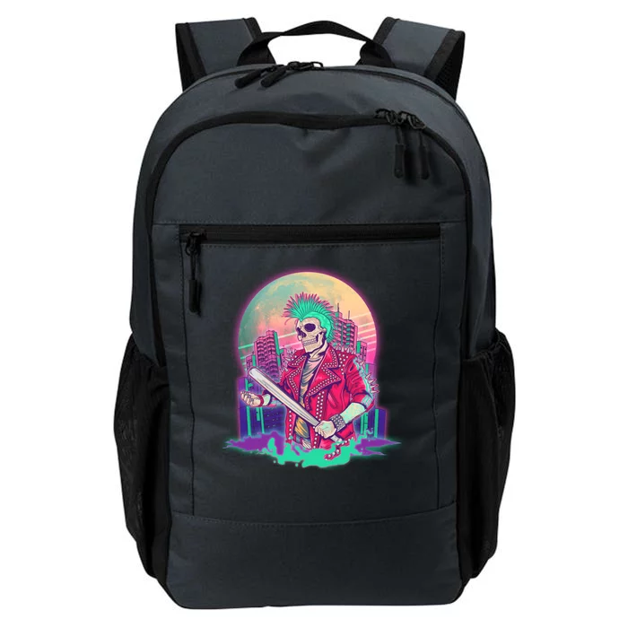 Halloween Cyberpunk City Skeleton Daily Commute Backpack