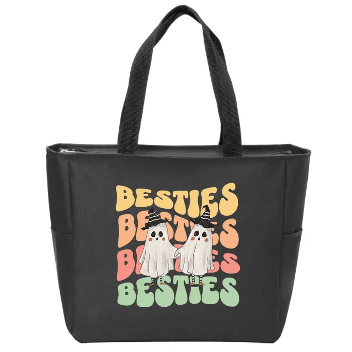 Halloween Couples Costume For Best Friends Besties Ghosts Zip Tote Bag