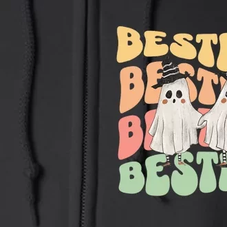 Halloween Couples Costume For Best Friends Besties Ghosts Full Zip Hoodie