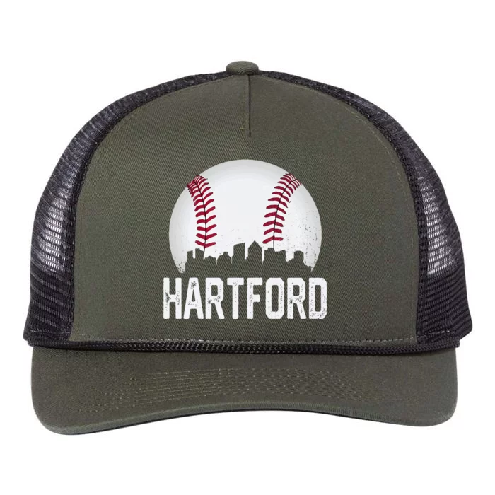 Hartford Connecticut Ct Retro Rope Trucker Hat Cap