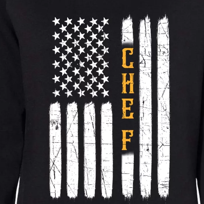 Head Chef Cook Catering Cookery Set Foodie American Flag Usa Gift Womens California Wash Sweatshirt