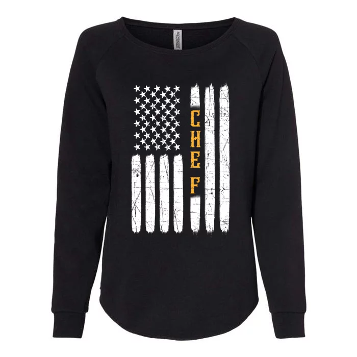 Head Chef Cook Catering Cookery Set Foodie American Flag Usa Gift Womens California Wash Sweatshirt