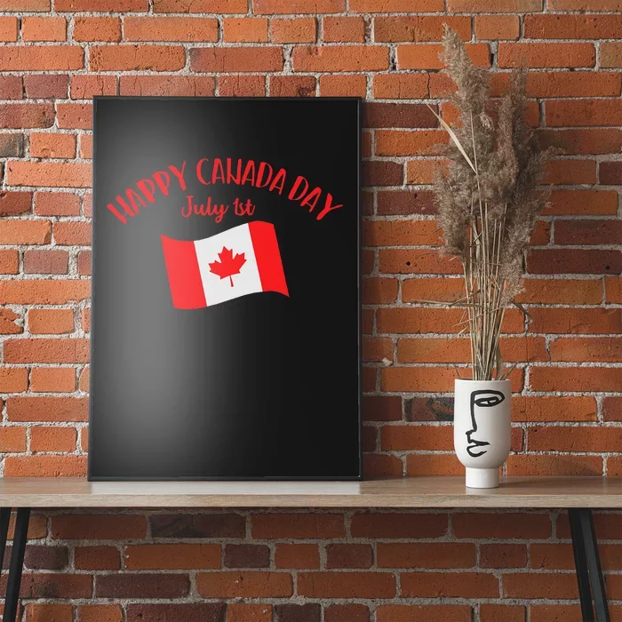 Happy Canada Day Funny Canadian Flag Maple Patriotic Poster