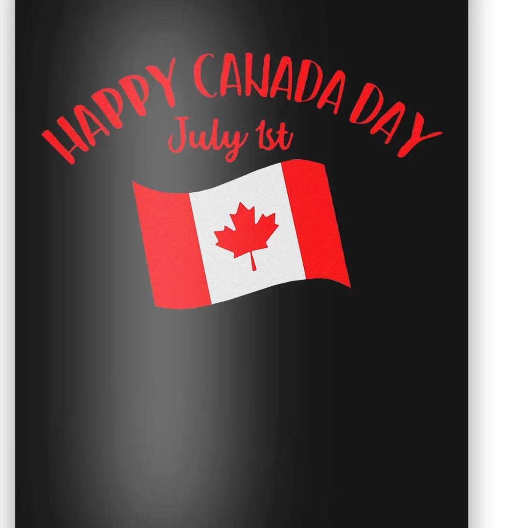 Happy Canada Day Funny Canadian Flag Maple Patriotic Poster