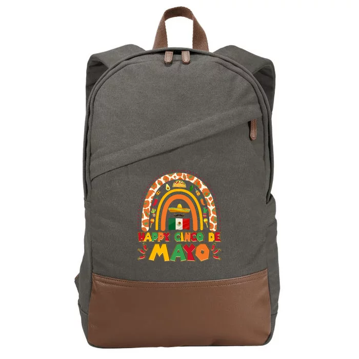 Happy Cinco De Mayo Cotton Canvas Backpack