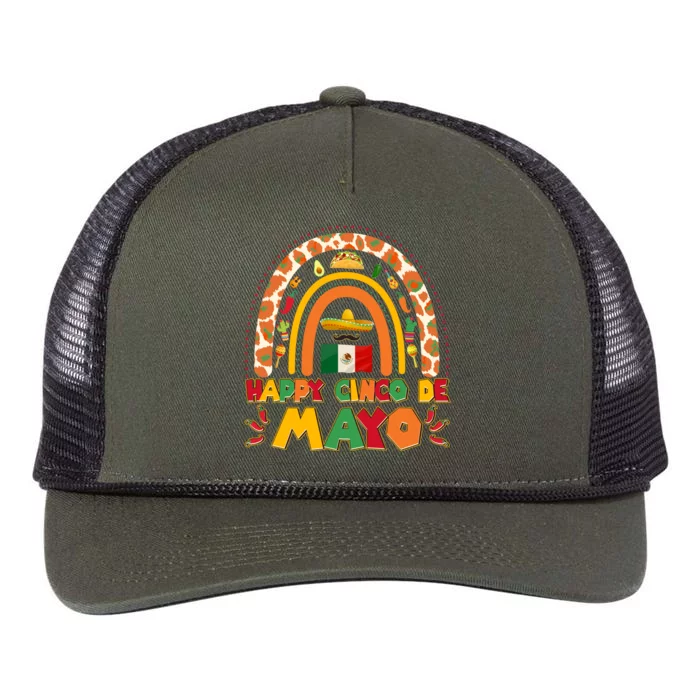 Happy Cinco De Mayo Retro Rope Trucker Hat Cap