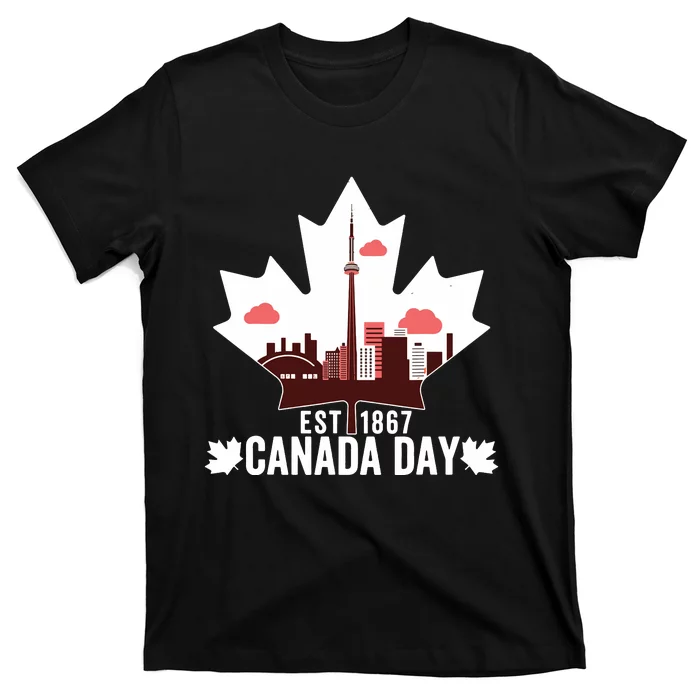 Happy Canada Day Vintage Canadian Flag Maple Patriotic T-Shirt