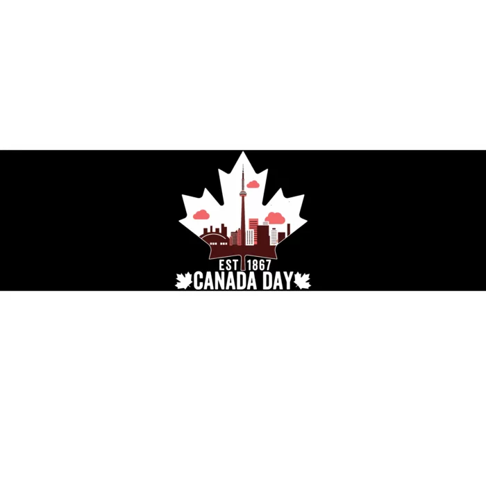 Happy Canada Day Vintage Canadian Flag Maple Patriotic Bumper Sticker