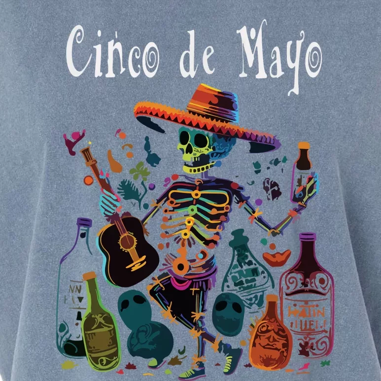 Happy Cinco De Mayo Garment-Dyed Women's Muscle Tee