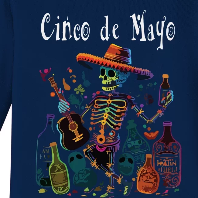 Happy Cinco De Mayo Baby Long Sleeve Bodysuit