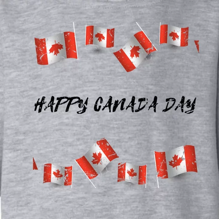 Happy Canada Day Country Freedom Canada Flag Funny Canadian Gift Toddler Hoodie