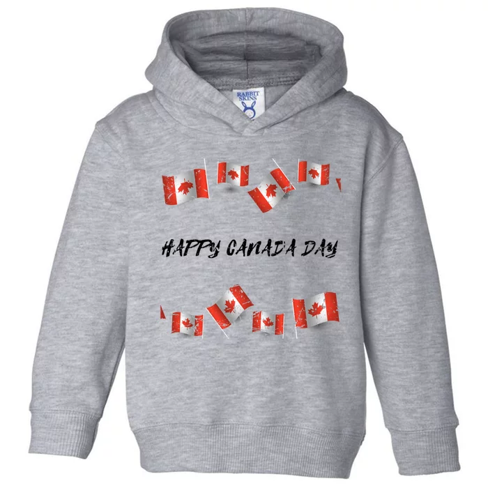 Happy Canada Day Country Freedom Canada Flag Funny Canadian Gift Toddler Hoodie