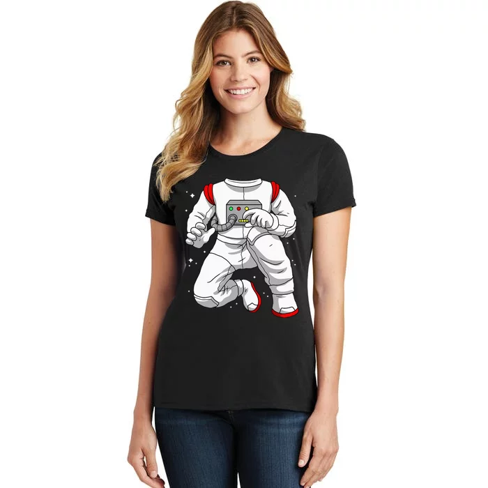 Halloween Costume DIY Lazy Astronaut Space Cadet Halloween Women's T-Shirt