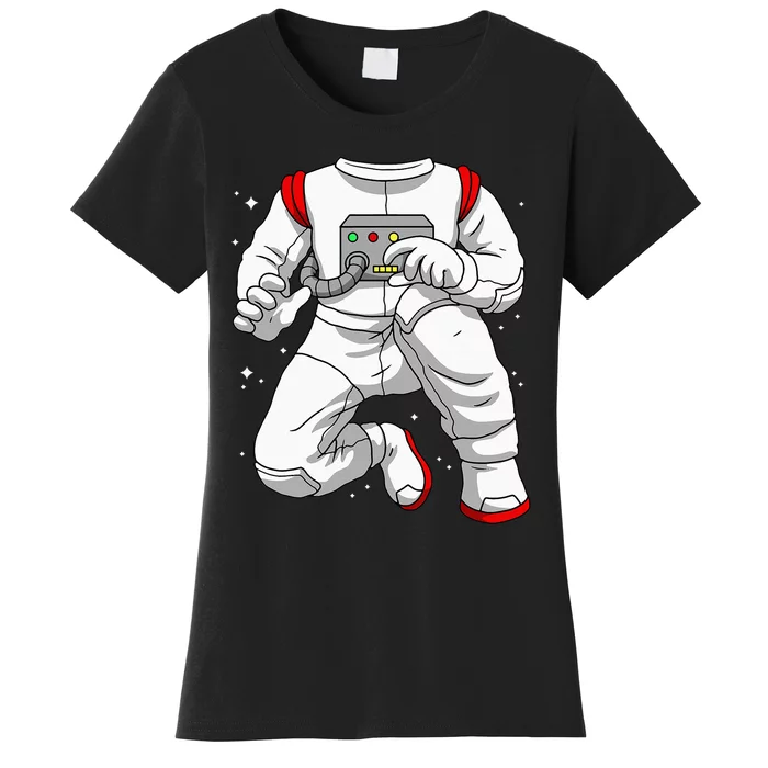 Halloween Costume DIY Lazy Astronaut Space Cadet Halloween Women's T-Shirt