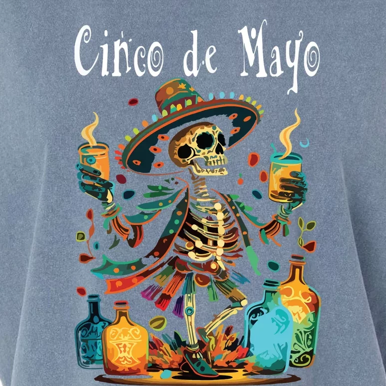 Happy Cinco De Mayo Garment-Dyed Women's Muscle Tee