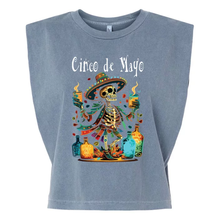 Happy Cinco De Mayo Garment-Dyed Women's Muscle Tee