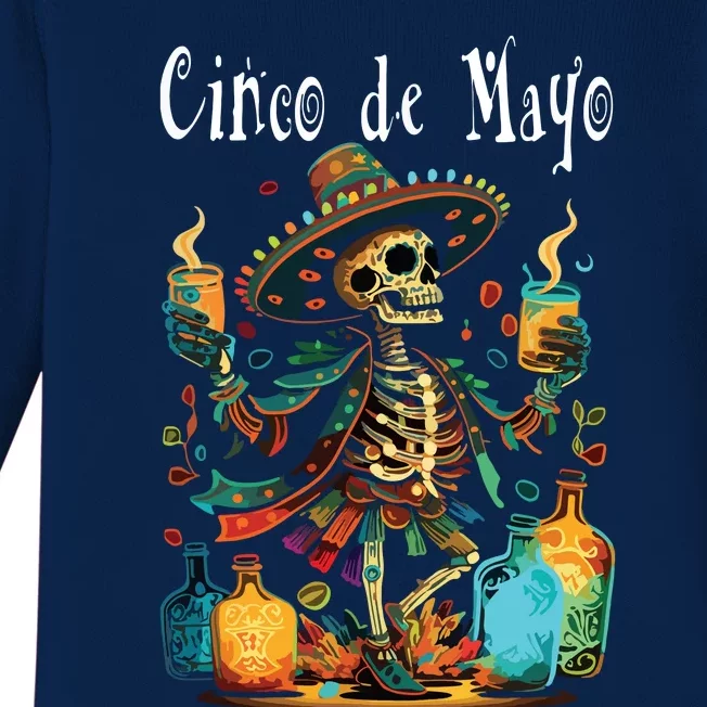 Happy Cinco De Mayo Baby Long Sleeve Bodysuit