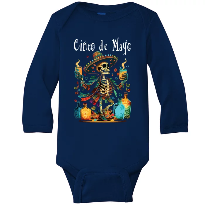 Happy Cinco De Mayo Baby Long Sleeve Bodysuit