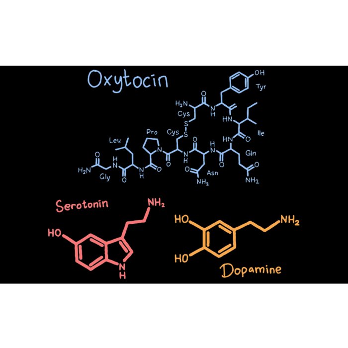 Happiness Chemicals Dopamine Oxytocin Serotonin Bumper Sticker