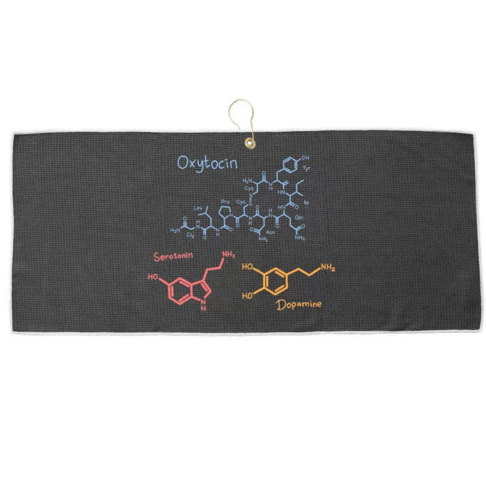 Happiness Chemicals Dopamine Oxytocin Serotonin Large Microfiber Waffle Golf Towel