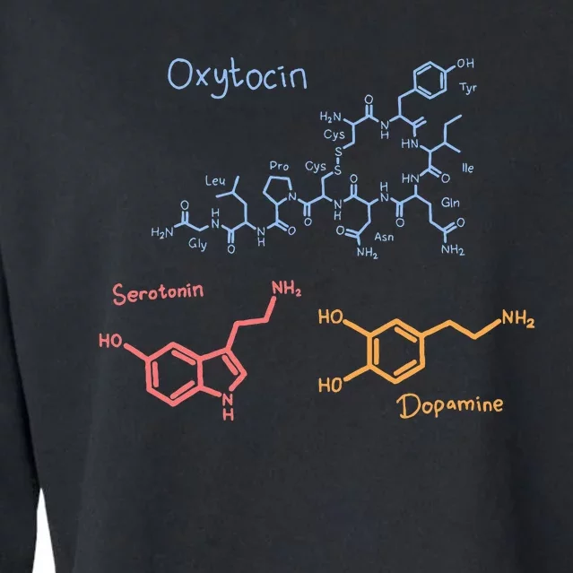 Happiness Chemicals Dopamine Oxytocin Serotonin Cropped Pullover Crew