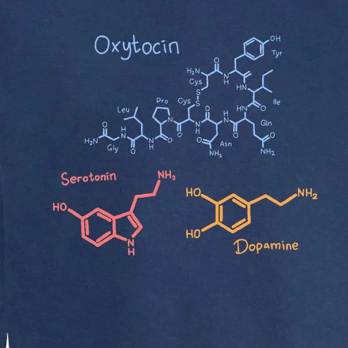 Happiness Chemicals Dopamine Oxytocin Serotonin Garment-Dyed Sweatshirt