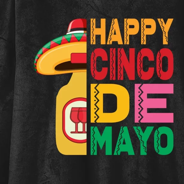 Happy Cinco De Mayo Celebration Graphic Hooded Wearable Blanket