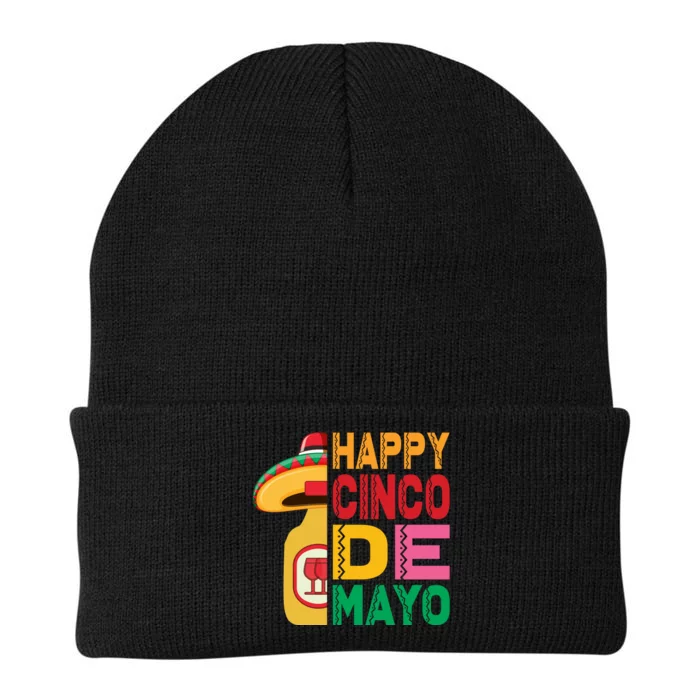 Happy Cinco De Mayo Celebration Graphic Knit Cap Winter Beanie