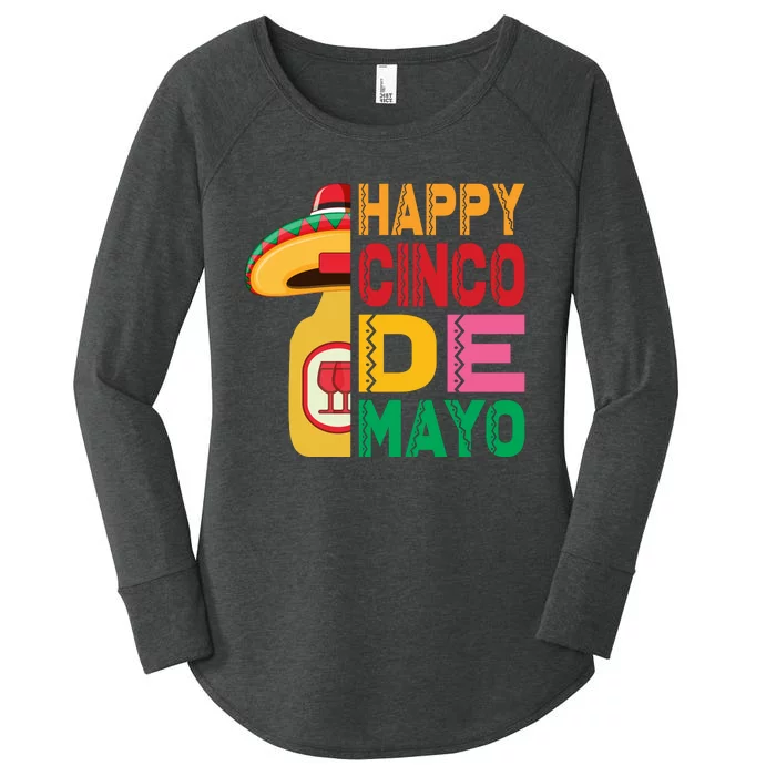 Happy Cinco De Mayo Celebration Graphic Women's Perfect Tri Tunic Long Sleeve Shirt