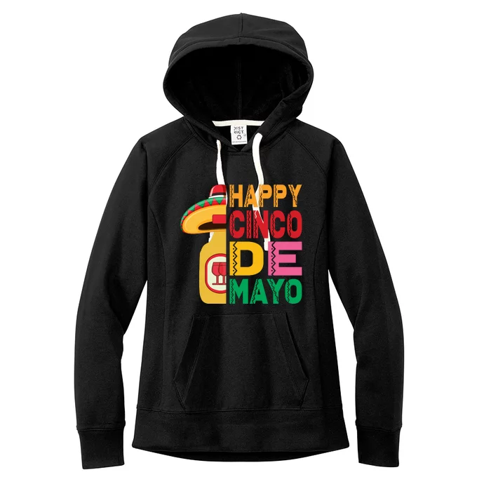 Happy Cinco De Mayo Celebration Graphic Women's Fleece Hoodie