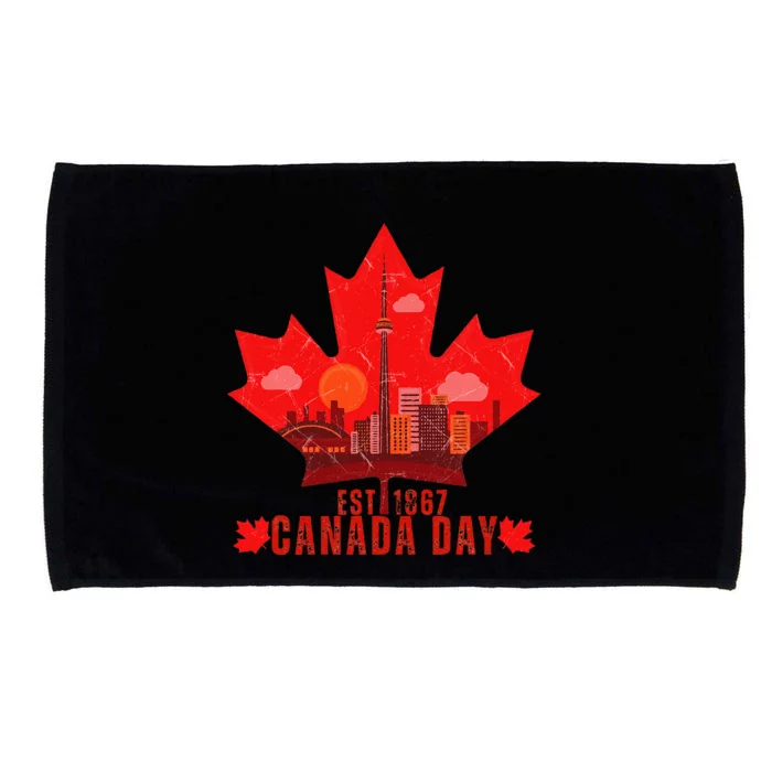 Happy Canada Day Cool Design Canada Maple For Women Men Kids Microfiber Hand Towel