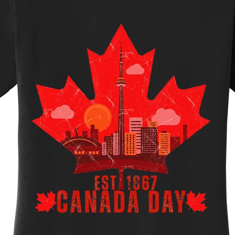 Happy Canada Day Cool Design Canada Maple For Women Men Kids Women's T-Shirt