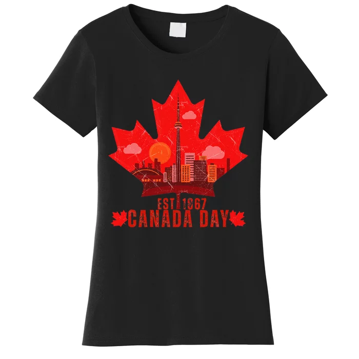 Happy Canada Day Cool Design Canada Maple For Women Men Kids Women's T-Shirt