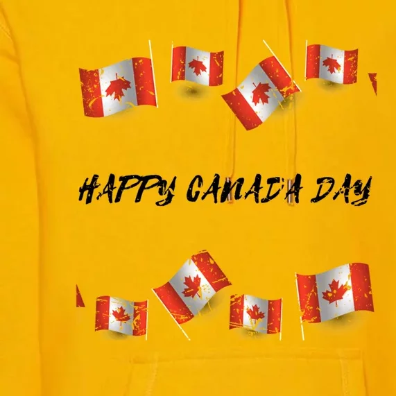 Happy Canada Day Country Freedom Canada Flag Funny Canadian Gift Premium Hoodie