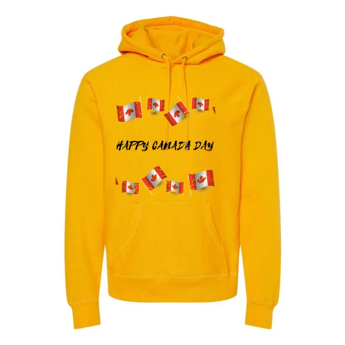 Happy Canada Day Country Freedom Canada Flag Funny Canadian Gift Premium Hoodie