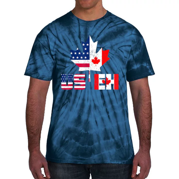 Happy Canada Day Shirt USA Pride US Flag Day USEH Canadian Tie-Dye T-Shirt