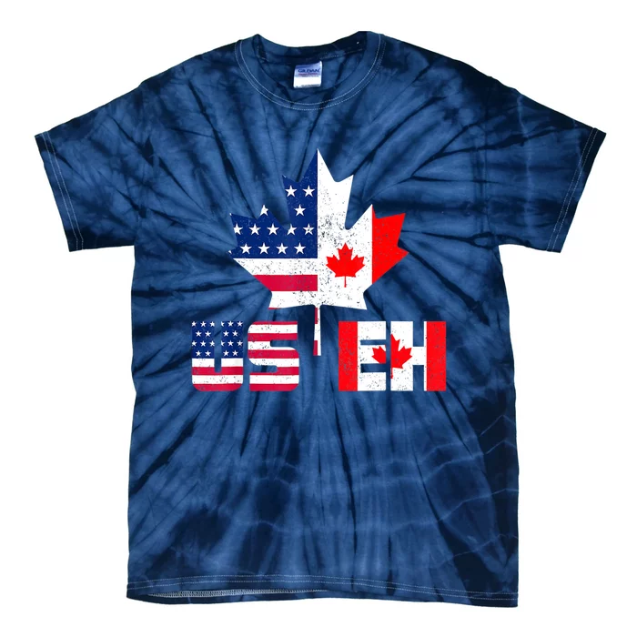 Happy Canada Day Shirt USA Pride US Flag Day USEH Canadian Tie-Dye T-Shirt