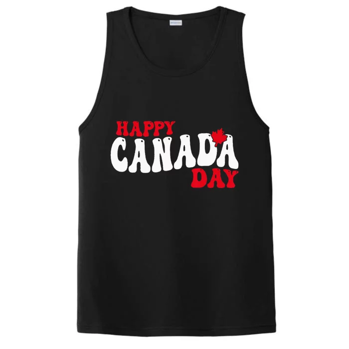 Happy Canada Day Maple Canadian Canada Pride Flag Patriotic Performance Tank