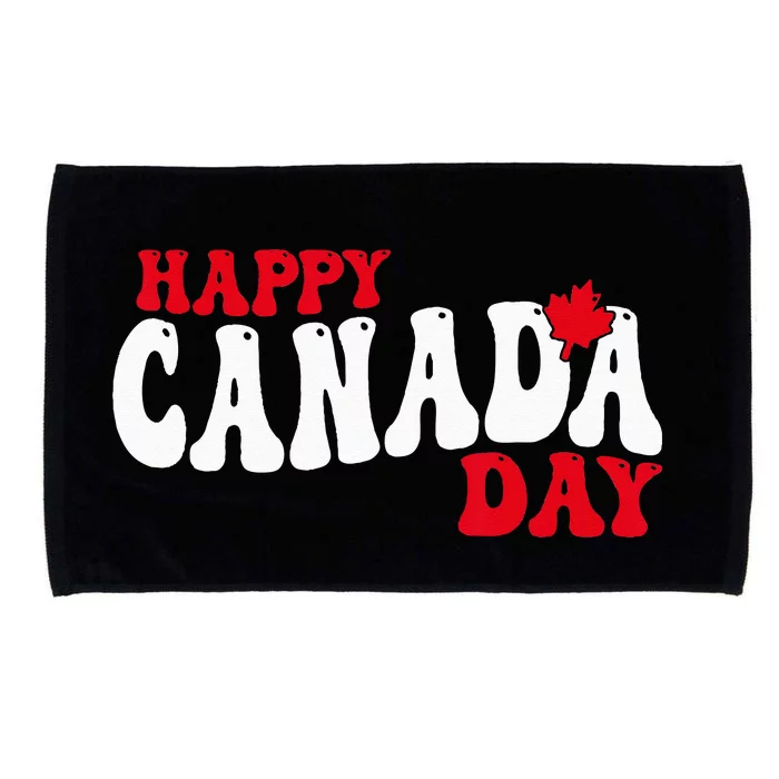 Happy Canada Day Maple Canadian Canada Pride Flag Patriotic Microfiber Hand Towel