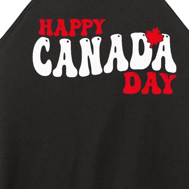 Happy Canada Day Maple Canadian Canada Pride Flag Patriotic Women’s Perfect Tri Rocker Tank