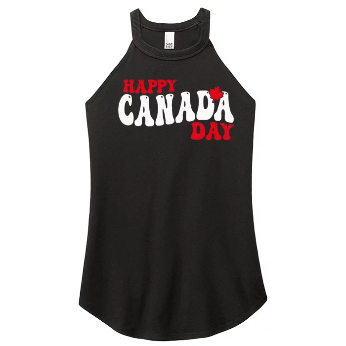 Happy Canada Day Maple Canadian Canada Pride Flag Patriotic Women’s Perfect Tri Rocker Tank