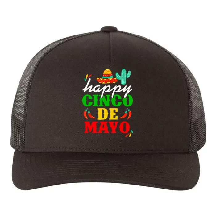 Happy Cinco De Mayo Celebration Yupoong Adult 5-Panel Trucker Hat