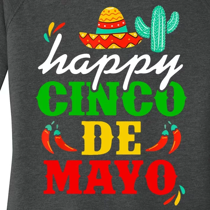 Happy Cinco De Mayo Celebration Women's Perfect Tri Tunic Long Sleeve Shirt