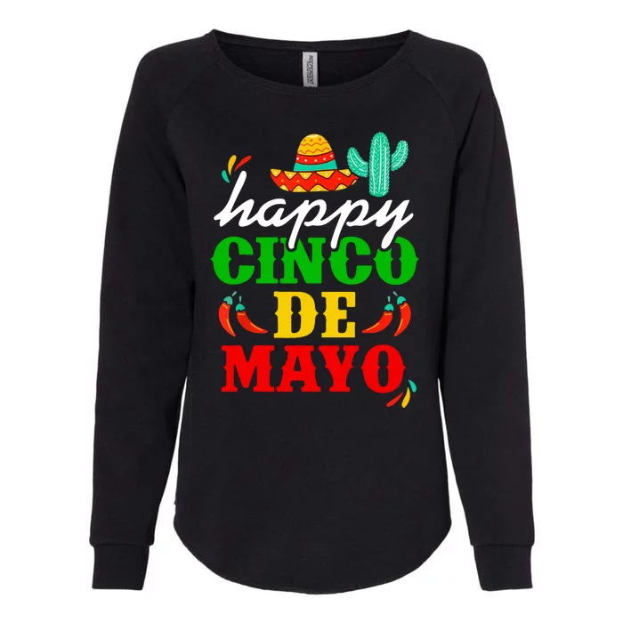 Happy Cinco De Mayo Celebration Womens California Wash Sweatshirt