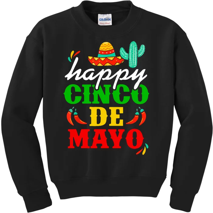 Happy Cinco De Mayo Celebration Kids Sweatshirt