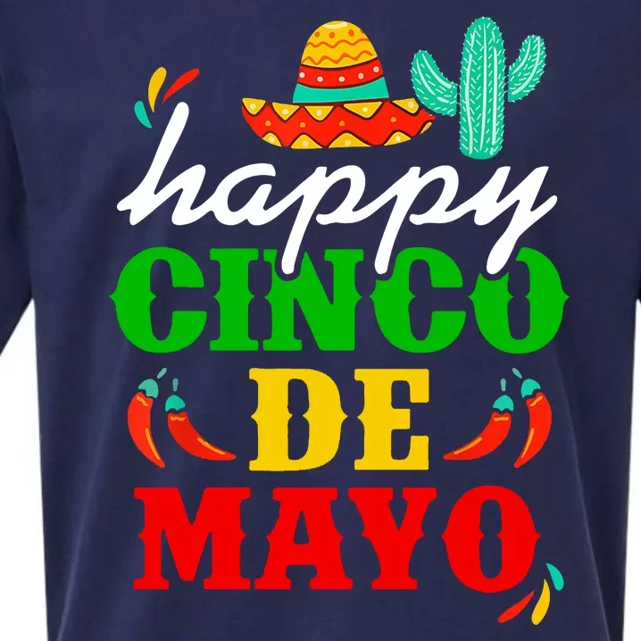 Happy Cinco De Mayo Celebration Sueded Cloud Jersey T-Shirt