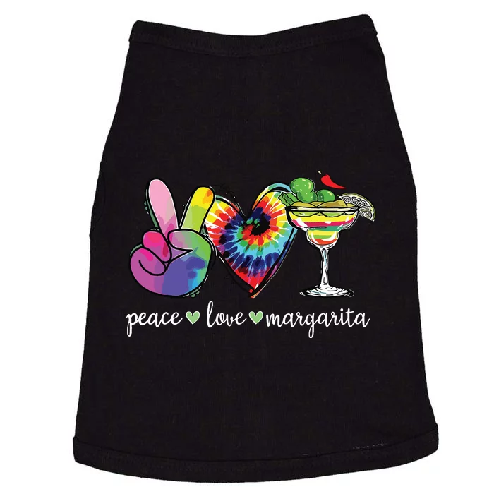 Happy Cinco De Mayo Peace Love Margarita Tie Dye Mexican Doggie Tank