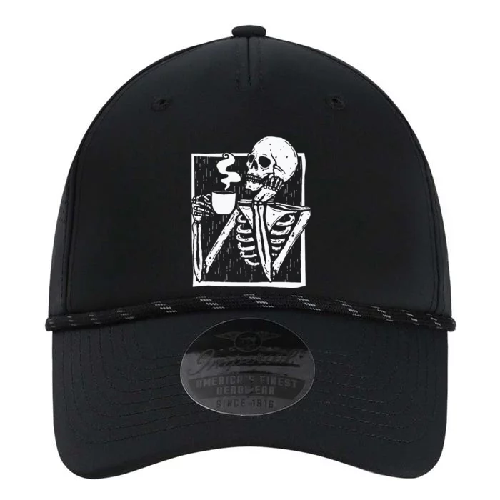 Halloween Coffee Drinking Skeleton Skull Performance The Dyno Cap