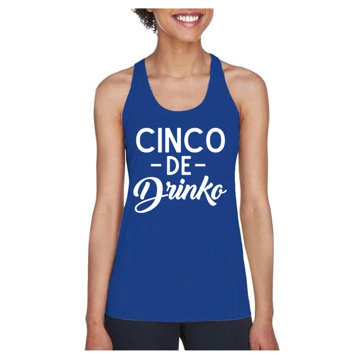 Happy Cinco De O Funny Mexican Tequila Ing De Mayo Gift Women's Racerback Tank