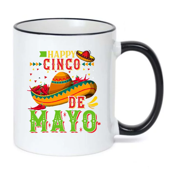 Happy Cinco De Mayo Black Color Changing Mug